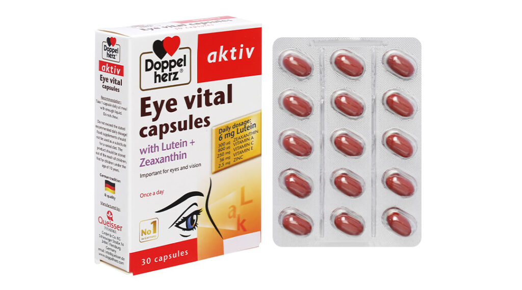 Viên uống tăng cường thị lực Doppelherz Aktiv Eye Vital Capsules